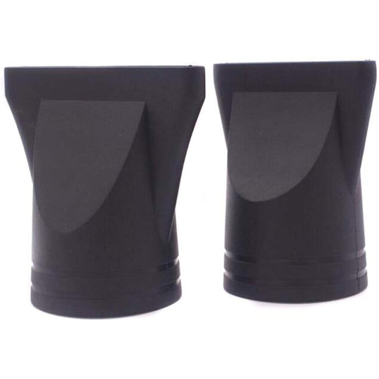 2PCS Black Plastic Hair Salon Special Hair Dryer Wind Mouth Accessories Set Wind Mouth Not Universal Hair Dryer Tube Duckbill Flat Mouth Hood for