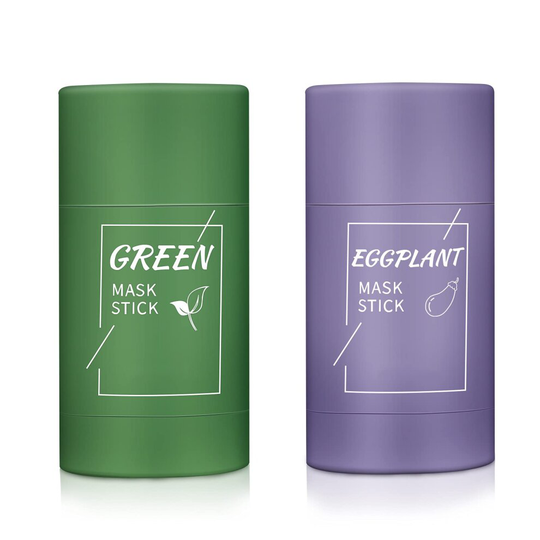 2 PCS Green Tea/Eggplant Purifying Clay Stick Mask for All Skin Types