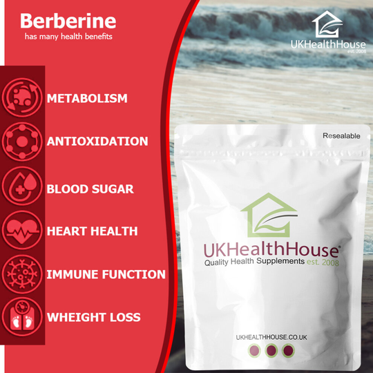 Berberine Extract 1000mg 10:1 - 120 Tablet Vegan Supplement 100%