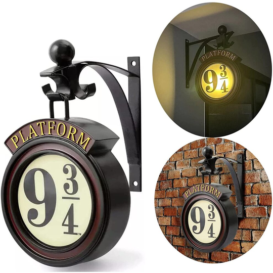 Harry Potter Hanging 9 3/4 Night Light Harry Potter Wall Lamp Kids Bedroom Light Gift Anniversary Movie Lovers