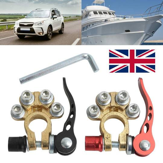 2Pcs Battery Terminals Connectors Clamps Quick Release For Caravan Car Van 12V