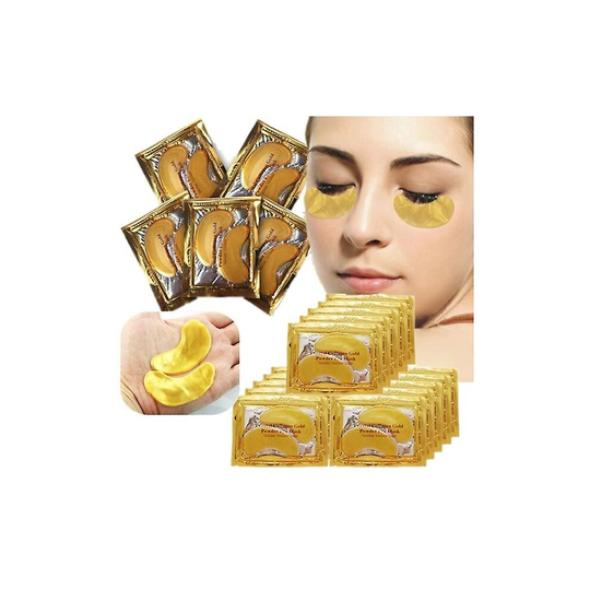 50 Pair Collagen Eye Mask Gold Powder Eye Patch Anti Wrinkle Moisturizing Under Eyes Pads