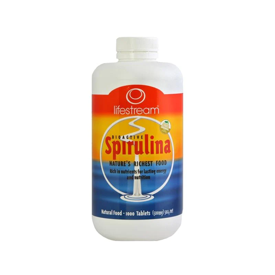 LifeStream Spirulina Tablets, 500mg, 1000 Tablets