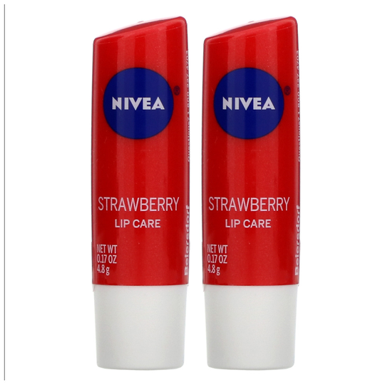Nivea, Lip Care, Strawberry, 2 Pack, 0.17 oz (4.8 g) Each