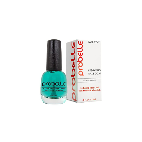 Probelle Hydrating Base coat for dry nails and brittle nails - Keratin and Vitamin E restore nails to a hydrated state, 05 fl oz 15 mL