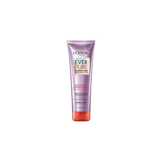 LOreal Paris EverPure Sulfate Free Frizz-Defy Conditioner, with Marula Oil, 8.5 Fl; Oz (Packaging May Vary)