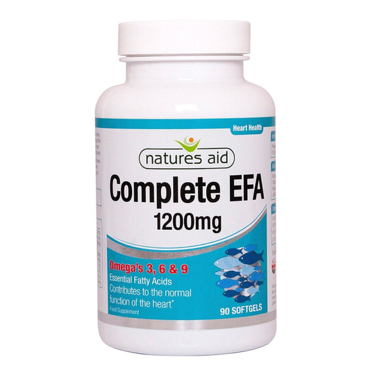 Natures Aid Complete Efa (essential Fatty Acids) Omega 3 6 + 9 90 Capsules