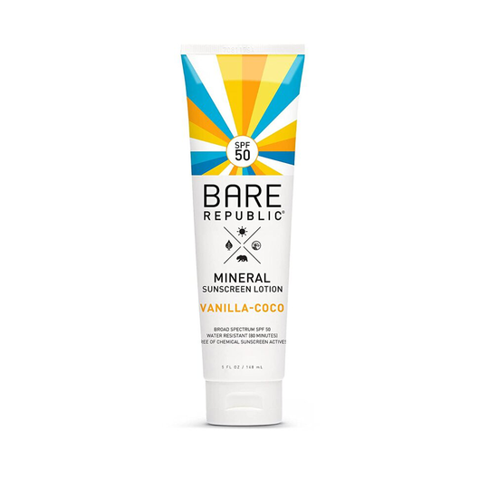 Bare Republic Mineral SPF 50 Sunscreen Lotion, Vanilla-Coco, 5 fl oz