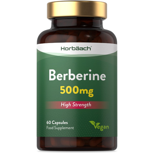 Berberine Supplement 500mg | 60 Capsules | High Strength Berberine HCL | Suitable for Vegetarians & Vegans | by Horbaach