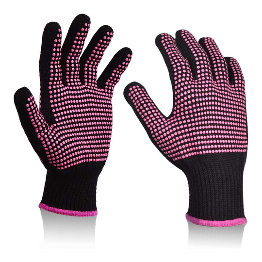 Heat Resistant Gloves for Hair Styling, Sopito 2 Pcs Professional Heatproof Glove Mitts with Silicone Nodules for Hair Tools Curling Iron Wand Flat