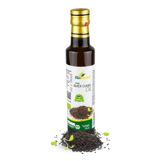 (250ml) Certified Organic Cold Pressed Black Cumin / Black Seed Oil Biopurus