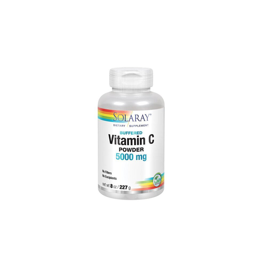 Solaray Vitamin C Crystalline 5000mg | Buffered Powder for Gentle Digestion | Healthy Immune Function 8 oz
