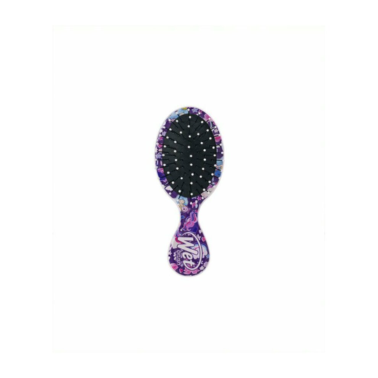(Mermaids & Unicorn Purple Design) WETBRUSH Mini Detangler- Ultra Soft IntelliFlex Bristles, Glide Through Tangles Easily, Perfect Size For Kids Or Tr