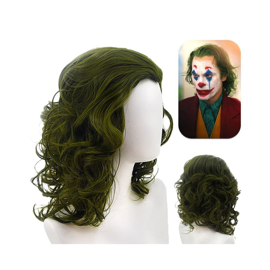 Joker Wig Clown Joaquin Phoenix Arthur Fleck Cosplay Party Prop Green Hair