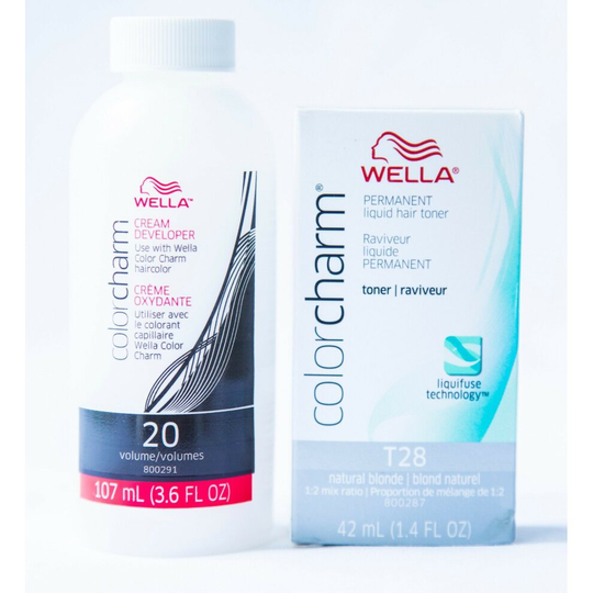 (T28 With 20 Vol Developer) WELLA TONER T10,T11,T14,T15,T18,T27,T28,T35,050 OPTION OF 20 VOL DEVELOPER