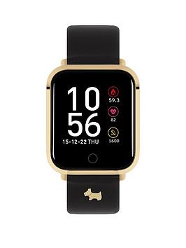 Radley Series 6 Smart Ladies Black Leather Strap Watch With Gold Stud