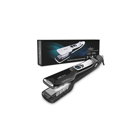MKBOO Hair Straightener with Steam,Salon Professional Nano Titanium Ceramic Steam Flat Iron with Removable Comb+Digital LCD+5 Level Adjustable Tempera