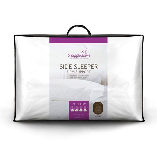 (Firm, 1 Pack) Snuggledown Side Sleeper Pillow | Firm Support
