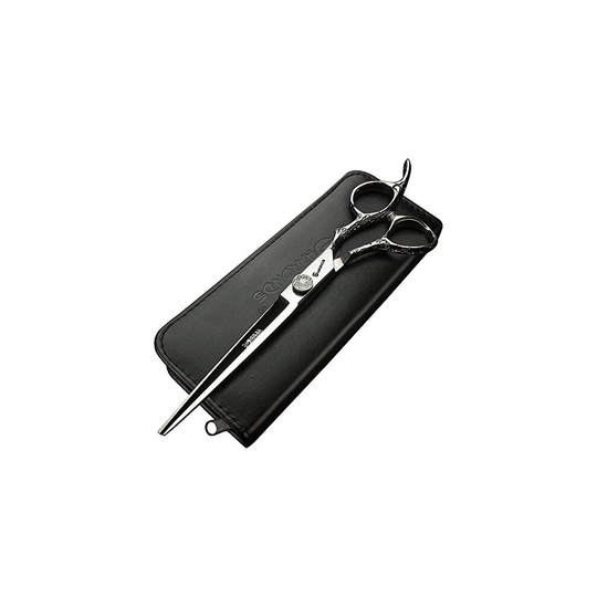 7 Inch Professional Hairdressing Scissors Barber Rose Pattern Hair Stylist Shears Styling Tool Japanese Stainless Steel Clippers