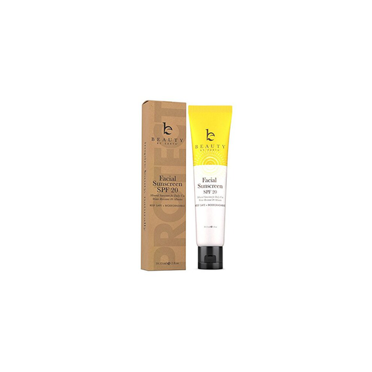 Face Sunscreen SPF 20 - Mineral Sunscreen Face, Reef Friendly Sunscreen With Natural & Organic Ingredients, Biodegradable Sunscreen, Zinc Oxide Sunscr