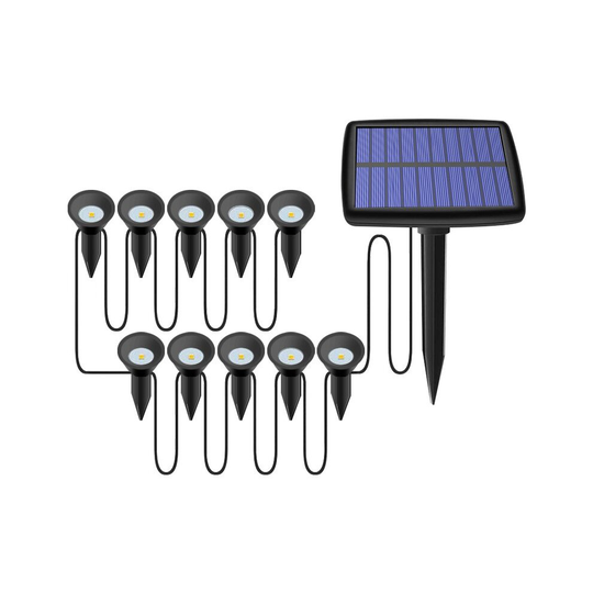Solar light guide light for outdoor use, one with ten strings of lights, underground lights