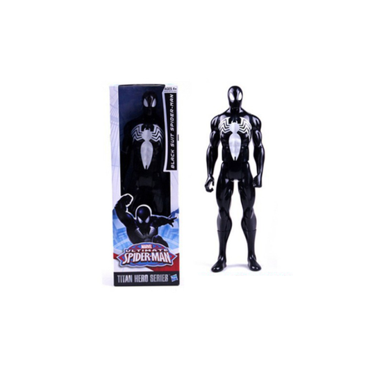 (Black/White Spiderman) Marvel Avengers Children's 12-inch Action Figure Titan Hero Series Toy Gift