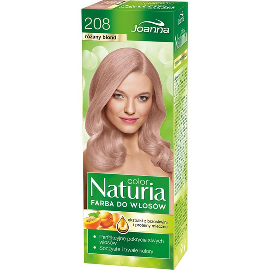 Joanna Naturia farba do włosów 208 Różany Blond