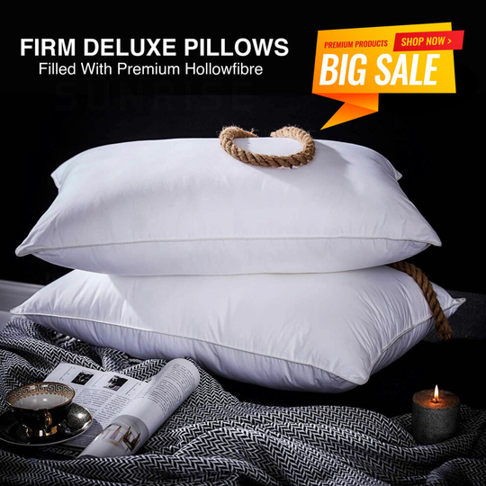 (Firm Deluxe Filled Pillow) Dream Sleep Premier Hotel Quality Pillows Anti Allergy Jumbo Super Bounce Back Pillows Ultra Loft Luxury Extra Filled Pill