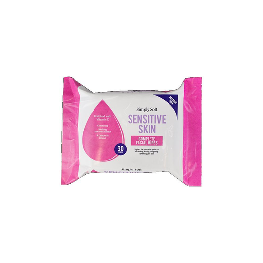 30 Sensitive Skin Facial Make Up Wipes Cleansing Toning Gently Hydrating