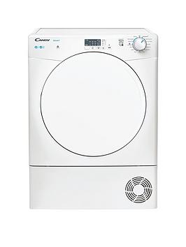 Candy Smart Csec8Lf 8Kg Load Freestanding Condenser Tumble Dyer, Sensor Dry, Smart Enabled, 14 Programmes - White