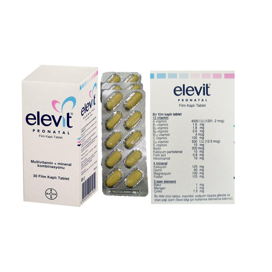 (90 Tablet (3 Month Supply)) Bayer Elevit Pronatal Multivitamins Pregnancy and Breastfeeding Women (30-60-90-180 Tablets)