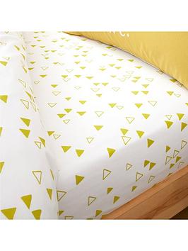 Catherine Lansfield Giraffe Double Fitted Sheet - Yellow