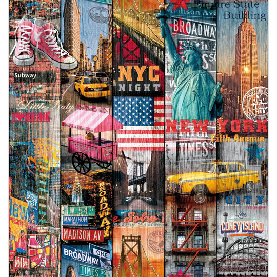 D-C-Fix Dekore Manhattan New York City Collage Photo Self Adhesive Vinyl Film