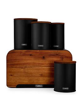 Tower Scandi Set Of 3 Storage Canisters &Ndash; Black
