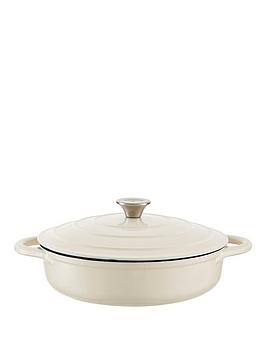 Tower Barbary &Amp; Oak 28 Cm Shallow Casserole Dish - Camembert Cream
