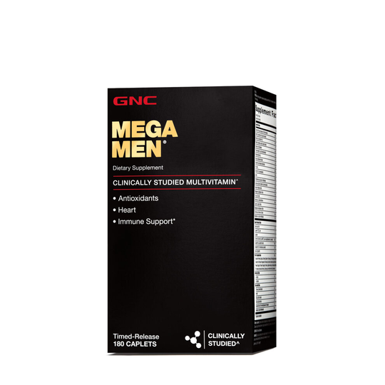 GNC Mega Men, Clinically Studied Multivitamin, 180 Timed-Release Caplets