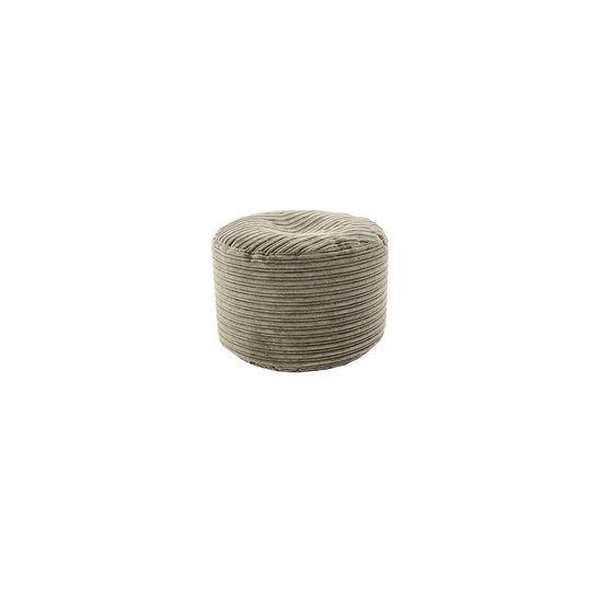 (Steel) Round Bean Bag Footstool Pouffe Seat | BeanBag Foot Rest Stool | Ready Filled Jumbo Cord | Soft Comfortable Relaxing Living Room Furniture