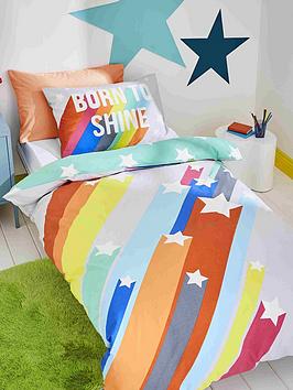 Born To Be Born To Shine Duvet Cover Set - Multi, Multi, Size Double