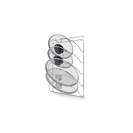 2-Way Installation Pan Lid Holder, Iron Wire Lid, 5-Slot 27.5 x 43 cm