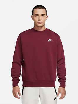 Nike Nsw Club Fleece Crew Sweat - Maroon