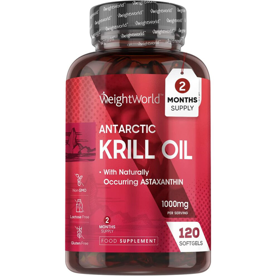Antarctic Krill Oil Capsules High Strength 1000mg - 120 Oil Softgels