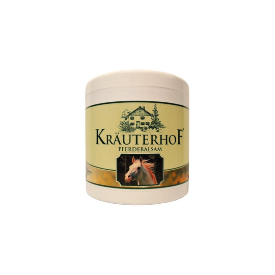 Kräuterhof Horse Balm Cools and Revitalises Precious Herbal Extracts from Horse Chestnut Arnica Rosemary and Mint Oil 500 ml Tub Sealed with...