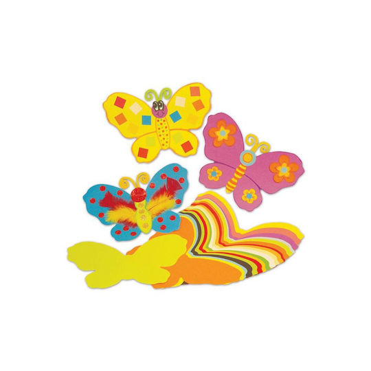 Pre-Cut Jumbo Paper Butterfly Shapes (Pack of 100)