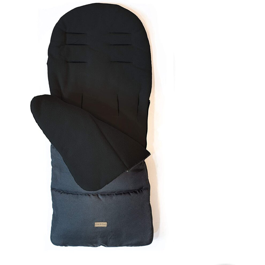 (Black) Universal Baby Footmuff - Sleeping Bag for Buggy