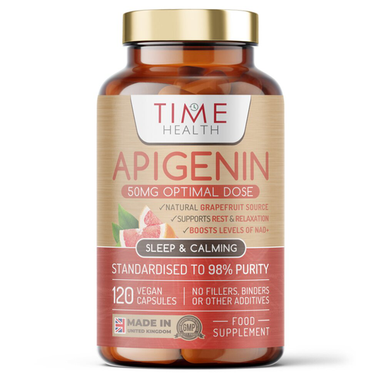 Apigenin - 50mg Optimal Dose - Naturally Derived from Grapefruit - 98%+ Purity - Sleep & Relaxation- NAD+ Booster - 120 Capsules