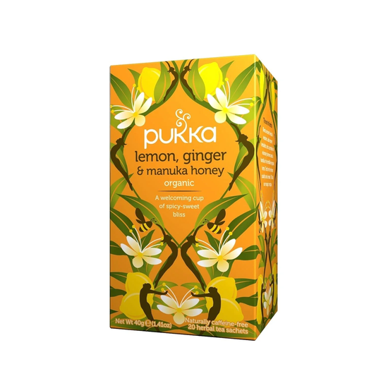 Pukka Lemon, Ginger, & Manuka Honey Tea, 20Bags