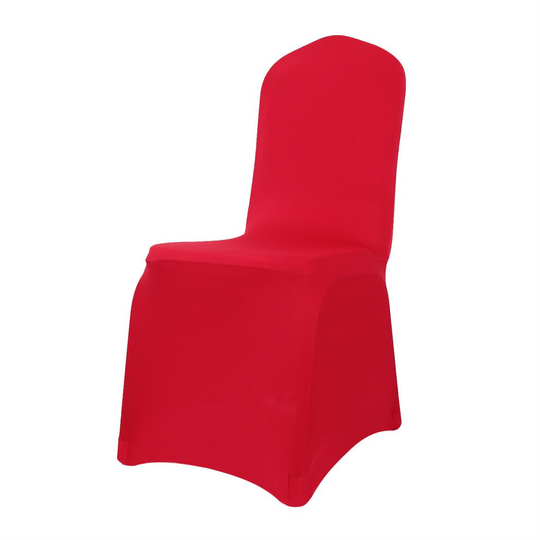 (Red, 1) Dining Chair Covers Stretch Slipcover Wedding Banquet Washable 1/4/6/10 Pcs