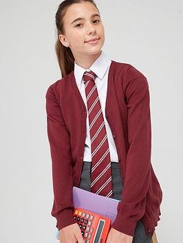Everyday Girls 2 Pack School Cardigans - Burgundy