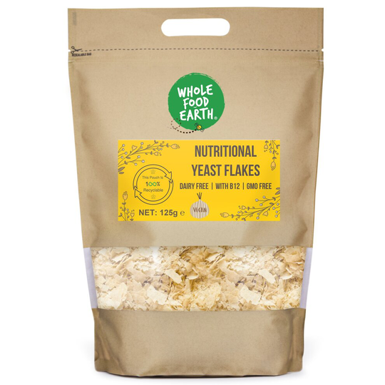 (125g) Nutritional Yeast Flakes (Nooch) | With Vitamin B12 | GMO Free | Dairy Free