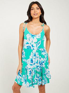 Everyday Tie Shoulder Detail Mini Beach Dress